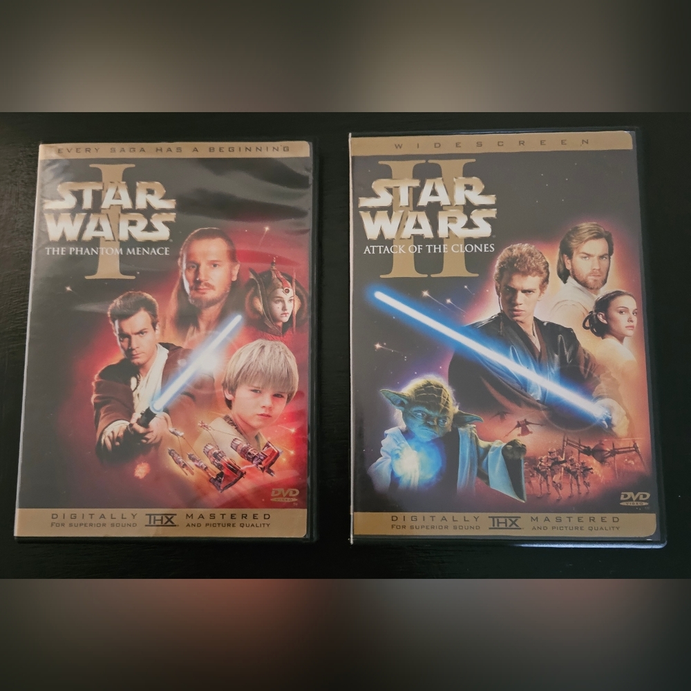 STAR WARS 1: 2 DISC SET.  STAR WARS 2: 2 DISC SET. Pre-owned. (4 discs)